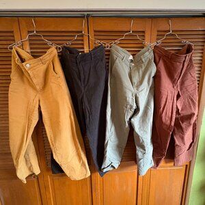 Lot of FOUR Everlane Utility Barrel Pant Ankle cropped Size 8T